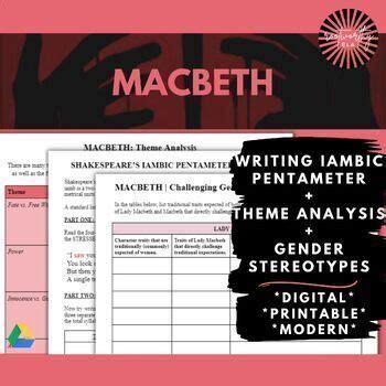 Macbeth | Theme Analysis, Iambic Pentameter, + Gender Stereotypes ...