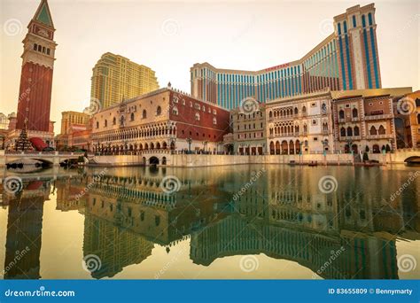 Macao skyline sunset editorial stock image. Image of asian - 83655809