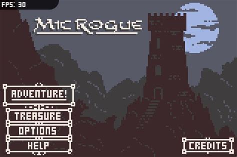 New Title Screen Test image - MicRogue Game | Pixel art tutorial, Pixel art landscape, Pixel life