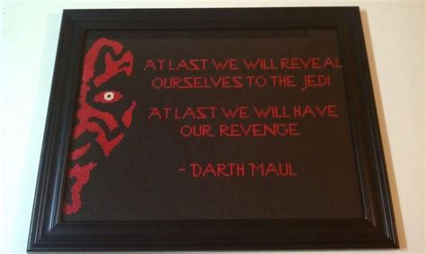 Star Wars Darth Maul: Revenge Cross Stitch PATTERN - Etsy