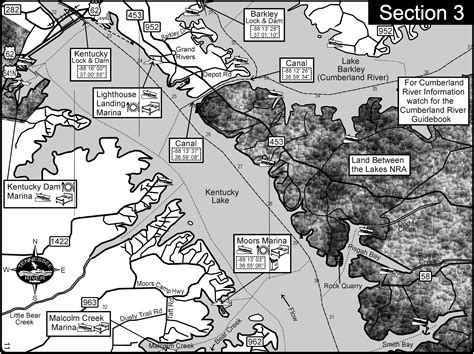Kentucky Lake Tennesssee River-Land Between Lakes Map - Kentucky Lake ...