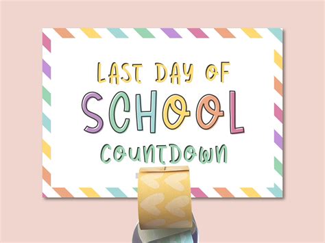 Last Day of School Countdown, Summer Vacay Calendar, Printable Paper ...