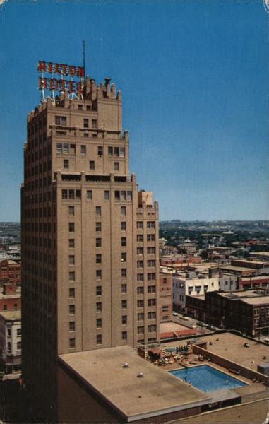 Hilton Hotel and Pool Fort Worth, Texas Postcard