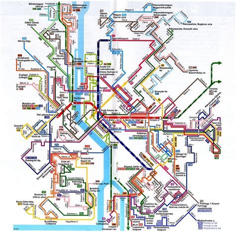 Budapest Public Transportation Map