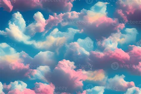 Pastel Cloud Background, cotton candy clouds, Rainbow Cloud Background ...