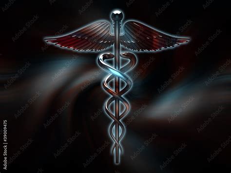 Medical caduceus symbol Stock Illustration | Adobe Stock