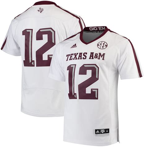 adidas Texas A&M Aggies White Premier Football Jersey