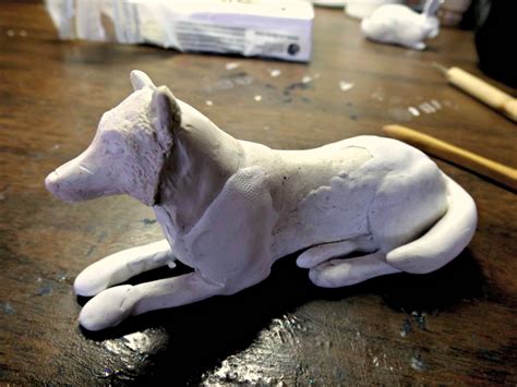 Holly's Creations in Clay: Wolf Sculpture Process