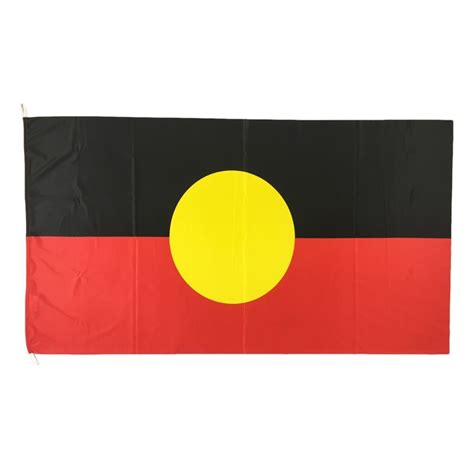 Aboriginal Flag Licensed Knitted Polyester Flag - Custom Flag Australia