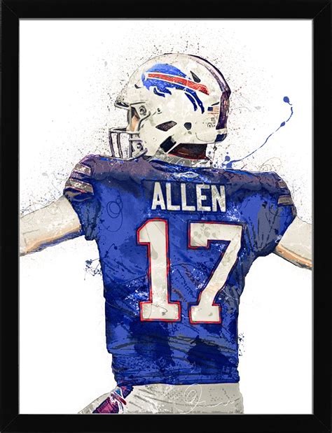 Josh Allen poster Buffalo Bills Canvas Wall Art Decor Gym | Etsy