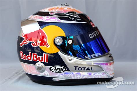 Helmet of Sebastian Vettel, Red Bull Racing at Bahrain GP