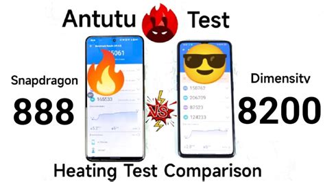 Dimensity 8200 vs Snapdragon 888 Antutu Test | Heating Test Comparison ...