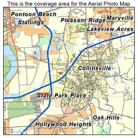 Aerial Photography Map of Collinsville, IL Illinois