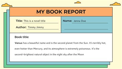 Colorful Book Report | Google Slides and PowerPoint theme