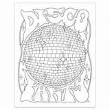 Disco Colouring Pages sketch template