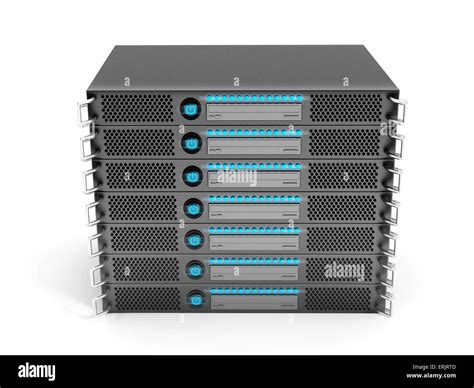 Server rack isolated on white background Stock Photo - Alamy