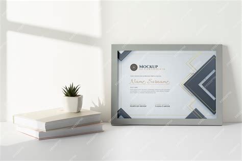 Premium PSD | Diploma frame mockup design