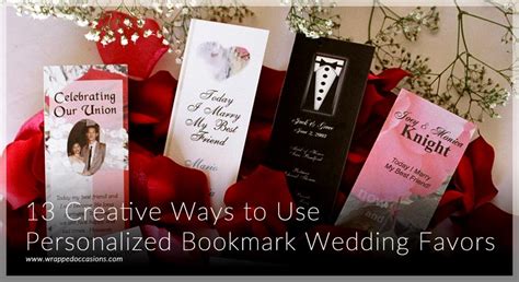 13 Creative Ways to Use Personalized Bookmark Wedding Favors