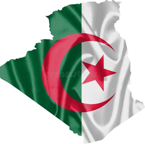 Algeria Map with Flag stock illustration. Illustration of design - 134790824