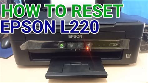 How to reset Epson L220 - YouTube