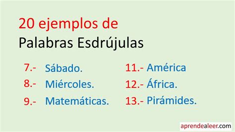 Ejemplos De Palabras Esdrujulas Con Tilde Compartir Ejemplos Images ...