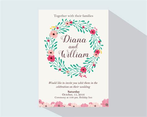 Wedding Invitation Template 671170 Vector Art at Vecteezy