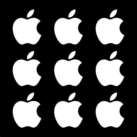 Small Apple Logo Vinyl Decals Set of 9 Small Stickers for Car Phone ...