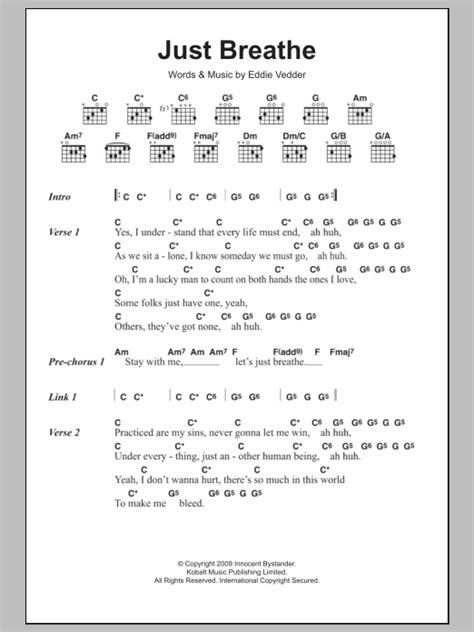 Just Breathe by Pearl Jam - Guitar Chords/Lyrics - Guitar Instructor