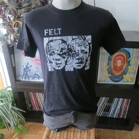 Felt (band) tee T shirt screen print short sleeve Black shirt on Storenvy