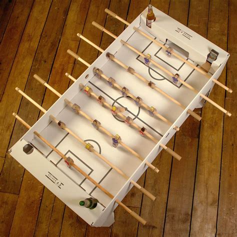 FLAT PACK CARDBOARD FOOSBALL TABLE | Foosball table, Foosball, Foosball ...