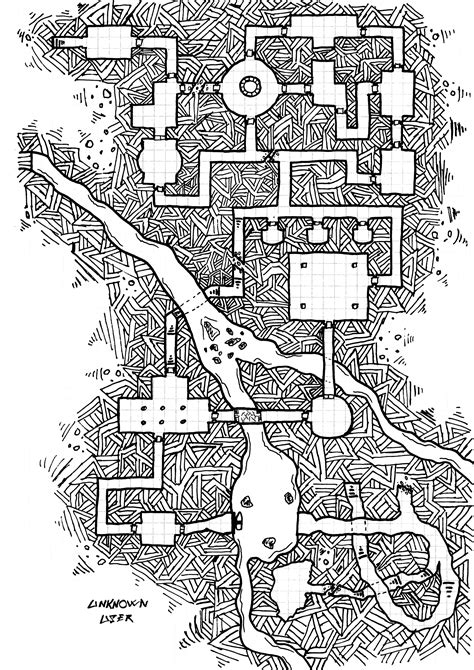 an atempt for a bigger dungeon, rpg dungeon map ... thanks to dyson ...