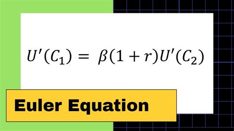 Deriving The Euler Equation - YouTube