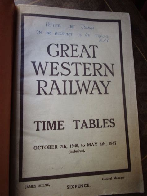 Sectional maps of the British railways / Great Western railway timetable 1947 / Great Western ...