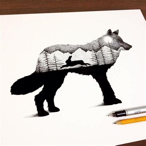 "THE FOX AND THE RABBIT', one of the available illustrations for sale (SOLD). I've made a ...