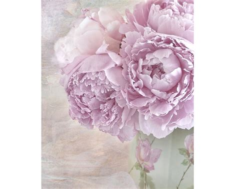 Pink Peonies Photo, Romantic Peonies in Vase, Bedroom Decor, Pink Floral Art Print, Flower Wall ...