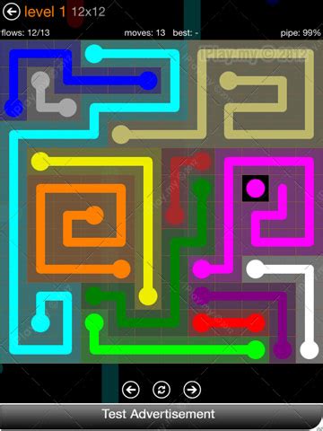 Flow Game 12×12 Solution | iPlay.my