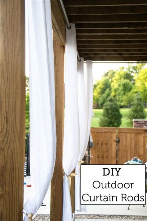 How to Hang Outdoor Drapes, DIY Outdoor Curtain Rods| Polka Dot Chair | Outdoor curtains ...