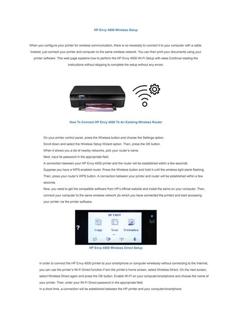 HP Envy 4500 Wireless Setup by kevin thomas - Issuu