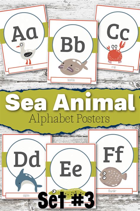 Sea Animal Alphabet Posters