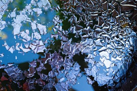 Surface of Water is Covered with Metal Oxides Stock Image - Image of reflection, rust: 228424443