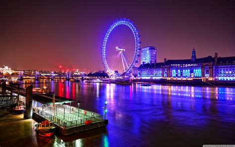 London Eye at Night HD desktop wallpaper Widescreen High | Eyes ...