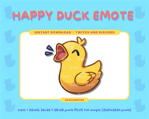 Cute Duck Emote for Twitch & Discord // Pre-made Emote for Streaming - Etsy Australia