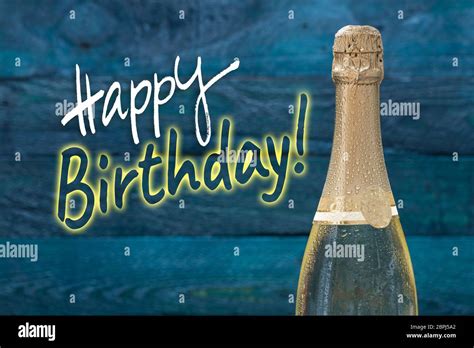 Happy birthday champagne hi-res stock photography and images - Alamy