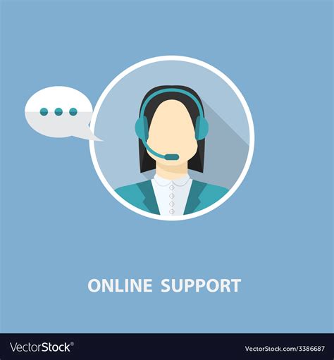 Online support concept Royalty Free Vector Image