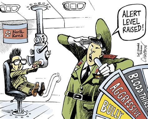 North Korea's Aggression | Globecartoon - Political Cartoons - Patrick Chappatte