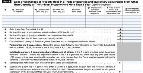 IRS Form 4797 Instructions - Sales of Business Property