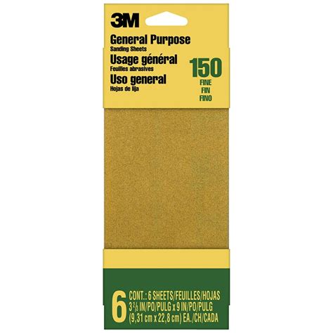 3M 9015 General Purpose Sandpaper Sheets, 3-2/3-in by 9-inch, Fine Grit - Walmart.com