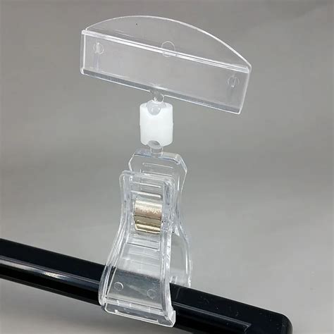 Good Quality Clear POP Plastic Sign Paper Card Display Price Label Tag Promotion Clips Holders ...