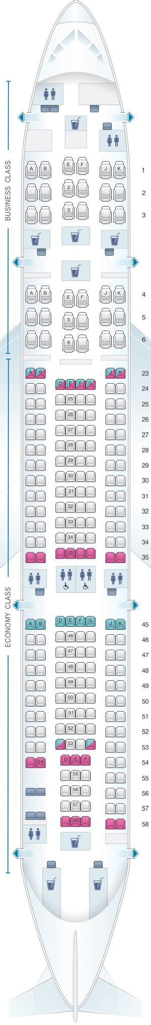 Seat Map Qantas Airways Airbus A330 200 International 235PAX | SeatMaestro