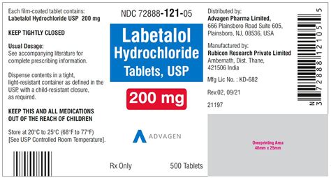 Labetalol Hydrochloride Tablets USP Rx only